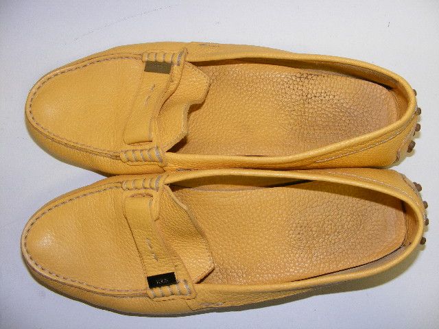 Tods Goldenrod Leather Loafer Driver Shoe Size 41 11 Womens Darling 
