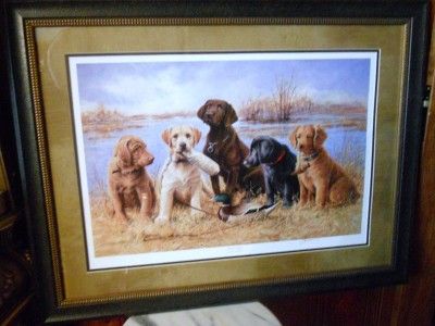 DUCK DAZE SIGNED/LE HUNTING LAB PUPS PRINT JAMES KILLEN  