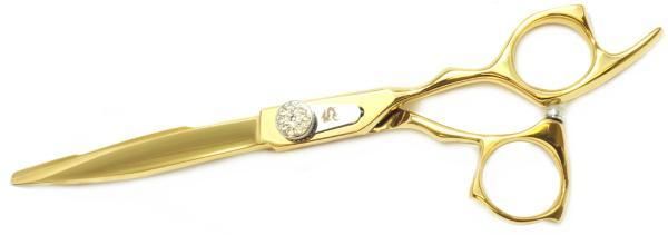 Kamisori Hair Shears TSUNAMI GOLD Offset + Free Razor  