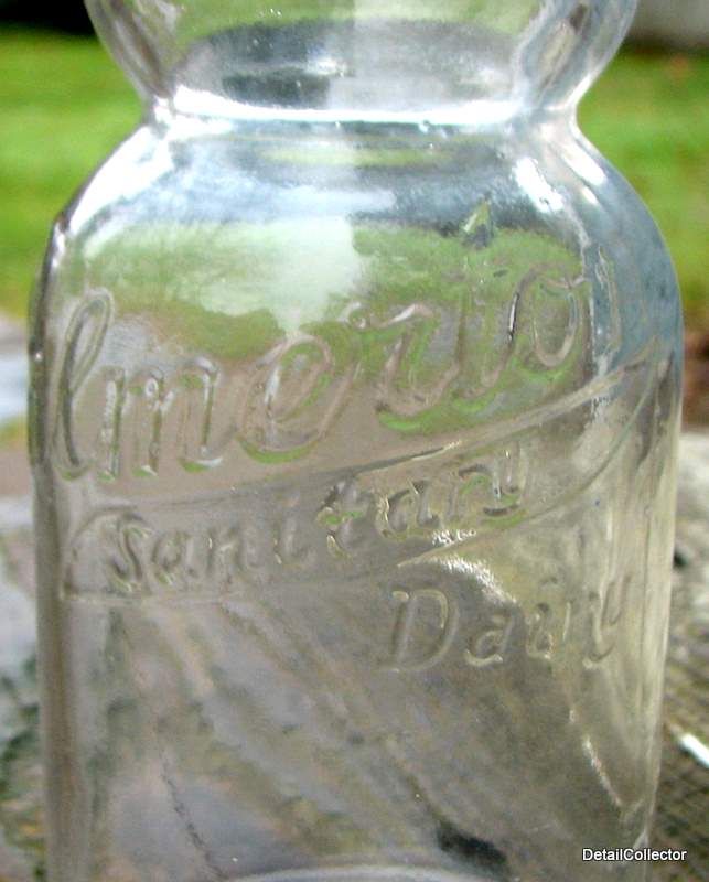 Palmerton Sanitary Dairy Half Pint Milk Bottle PA Pennsylvania Penna 