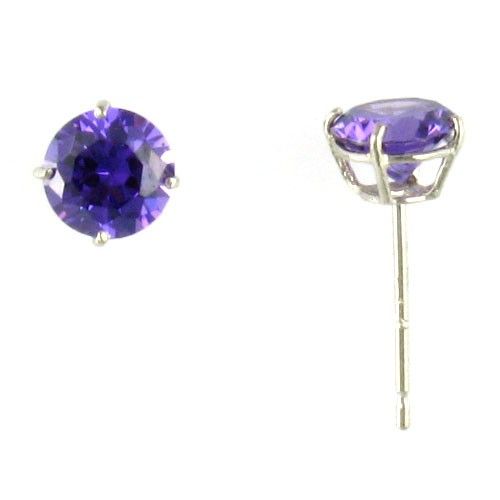 E15000TN 14K gold 0.5ct 8ct tanzanite stud CZ earrings  