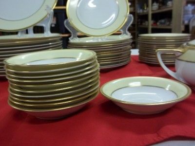 Bohemia Czecho Slowakia Donatello Dinnerware Pieces White Yellow Gold 