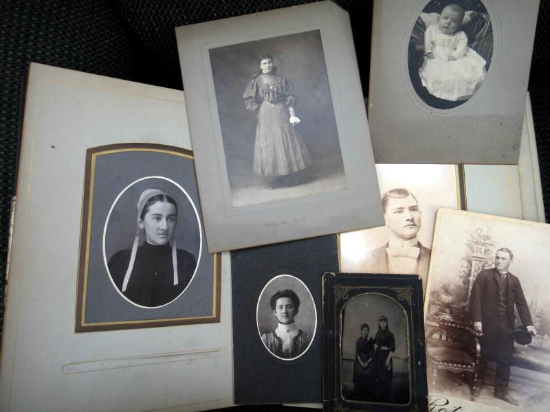 HUGE LOT antique ROTE FAMILY PHOTO ALBUM lancaster pa miller alexander 