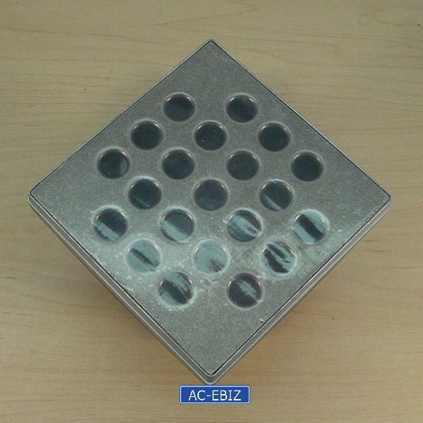 ebbe ESD AP Antique Pewter Square Shower Drain 3 3/4  