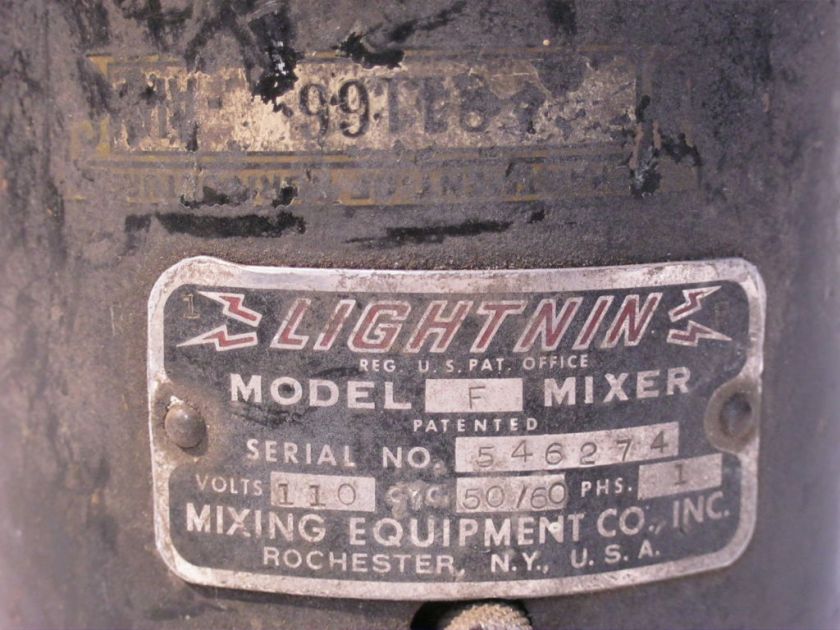 Lightnin Model F Mixer / Aerator  