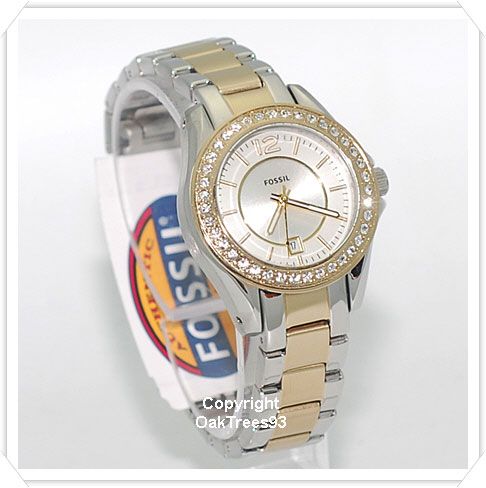 FOSSIL WOMENS RILY MINI STAINLESS STEEL WATCH ES2880  