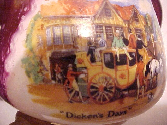 Vintage Grays Pottery Dickens Day Creamer Sugar Bowl  