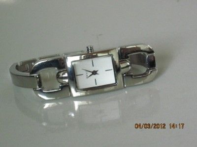  Silver Dial Silvertone Stainless Steel Bangle Bracelet Watch  