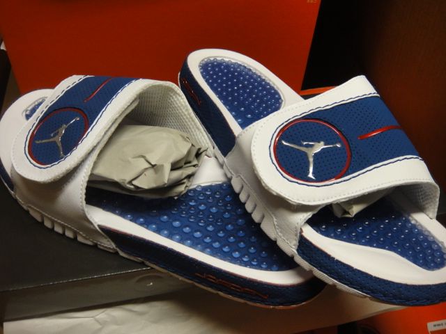 Nike Jordan Hydro IV Blue White Red Sandals Sneakers 15  