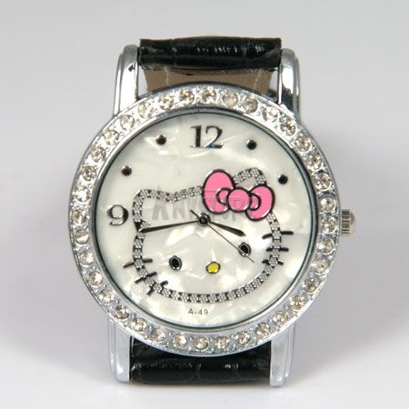   Crystal Hellokitty Girls Kid Quartz Wrist Watch Party Gift  