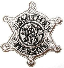 SMITH & WESSON S&W EMBROIDERY SILVER STAR NOS GUN PATCH  