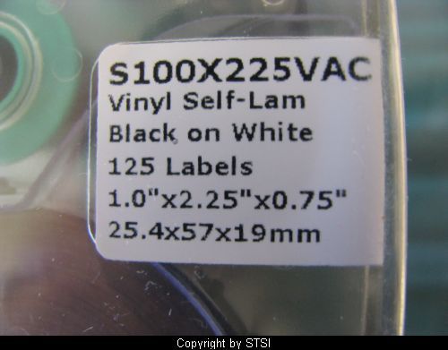 Panduit P1 Label Cassette S100X225VAC 125 Labels ~STSI 074983353064 