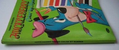 1961 HUCKLEBERRY HOUND COLORING BOOK Hanna Barbera  