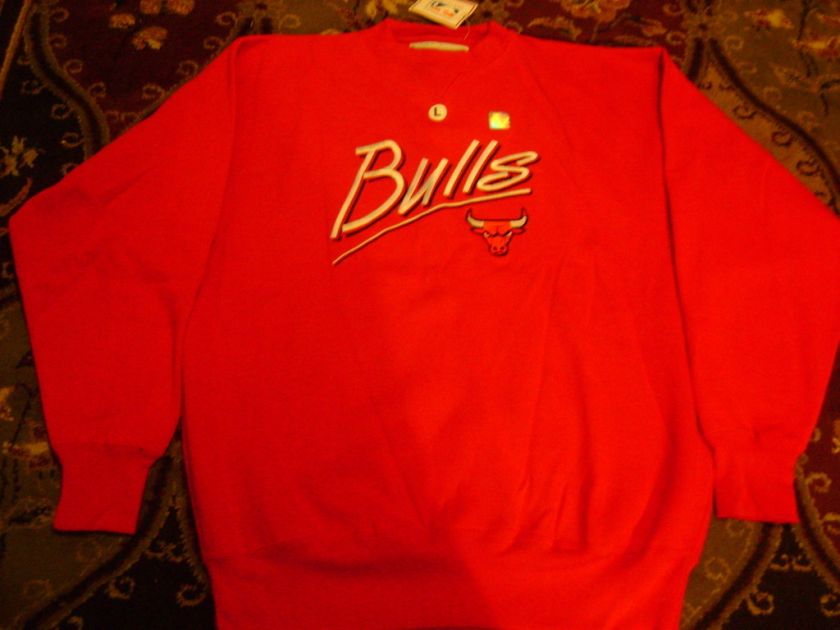 BRAND NEW VINTAGE Chicago Bulls Mens Sweater Sweatshirt Shirt Size 