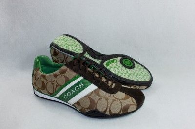 NEW COACH JAYME WOMENS KHAKI BROWN GREEN SHOE SNEAKER TENNIS SIZE 7 