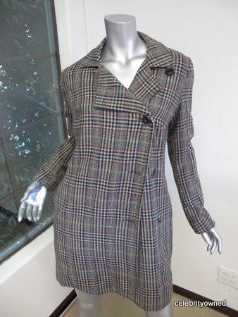 Steven Alan Plaid Long Sleeve Cross Button Coat S  