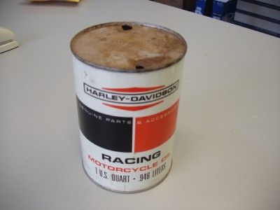   Davidson Racing Motorcycle metal oil can 1 Quart .946 Liters  