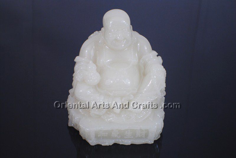 Chinese Smiling Buddha Figurine Statue Laughing Large  