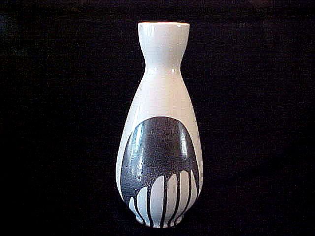 1960s LAPID ISRAEL Art Modern ZEBRA Potttery 16 TALL Black and White 