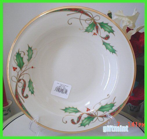 Lenox HOLIDAY NOUVEAU GOLD 9 PASTA SOUP BOWL NEW USA ORIGINAL HOLIDAY 