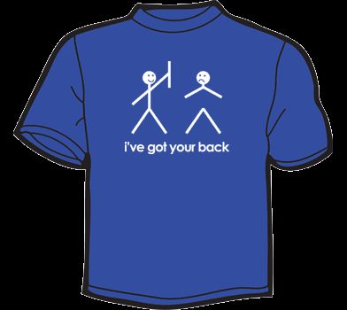 VE GOT YOUR BACK T Shirt MENS funny vintage cartoon  