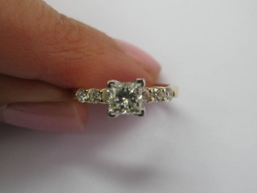 Fine Brilliant Engagement Wedding Diamond Ring YG 14KT  