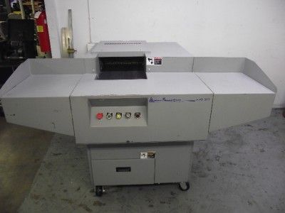 AMERI SHRED AMS 300 16 THROAT 1/4 COMMERCIAL PAPER SHREADER 460V 3HP 