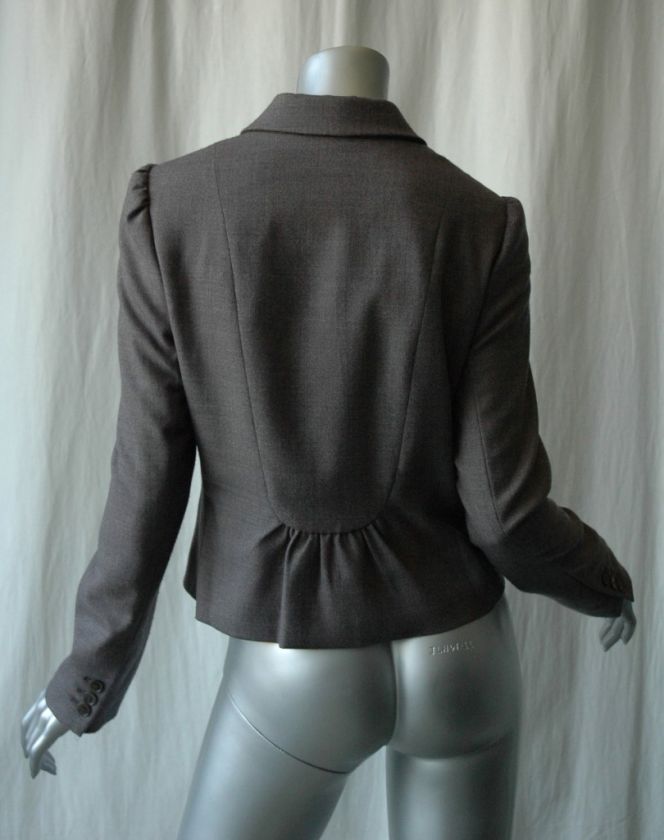 PHILLIP LIM Grey Slim Puff Blazer Jacket Coat 6  