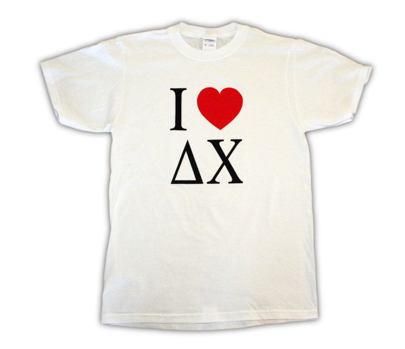 NEW Delta Chi   I Heart Classic Tee   S/M  