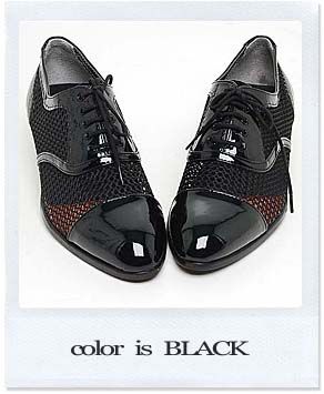 Mens synthetic Leather mesh Lace Up Oxford dress shoes  