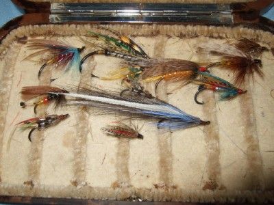 Good vintage Hardy Neroda mottled bakelite fly box.  