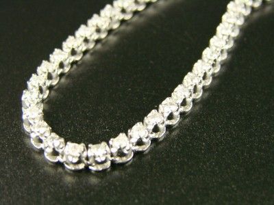 ROW PRONG ROUND SOLITAIRE TENNIS DIAMOND CHAIN 12.0 C  