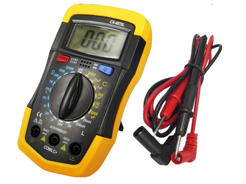 LCR RCL INDUCTANCE CAPACITANCE RESISTANCE METER + Leads  