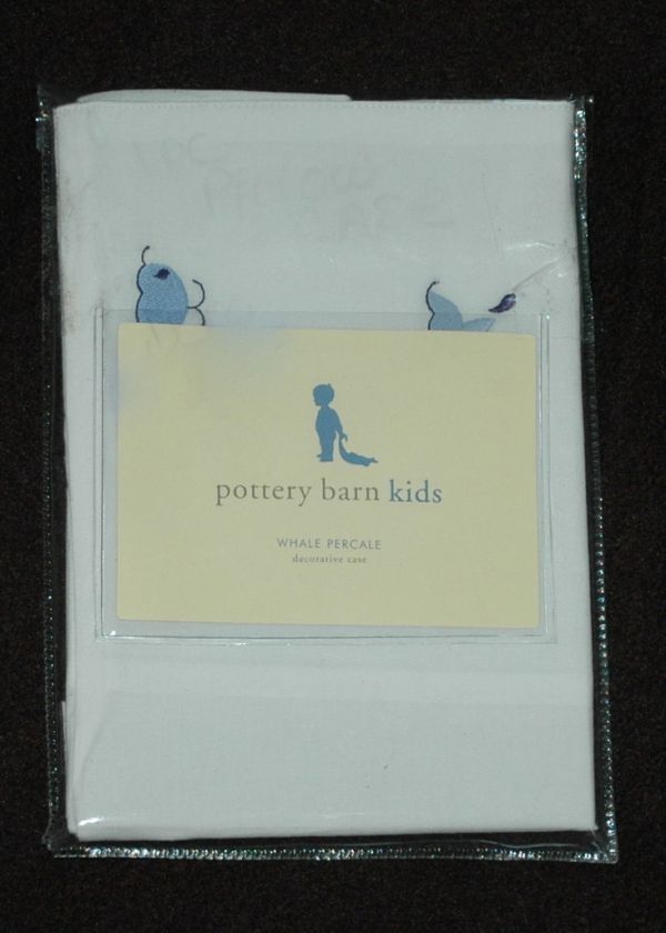 New NIP POTTERY BARN KIDS Whale Percale pillowcase  