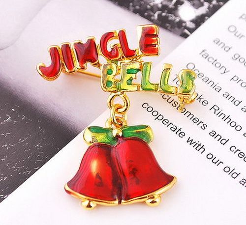 W17034 12pcs Mix Styles Xmas Theme Enamel Brooches Pins  