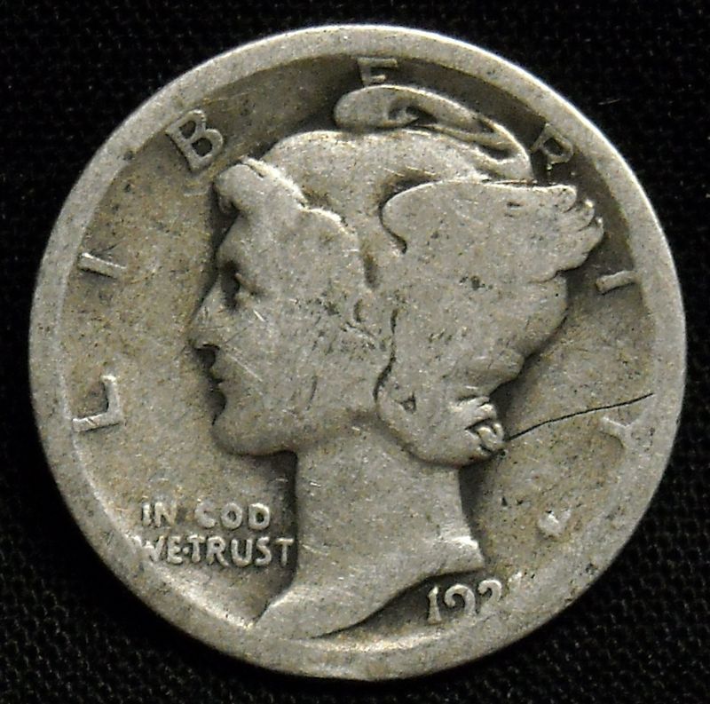 1921 MERCURY DIME AG FREE S&H B259  