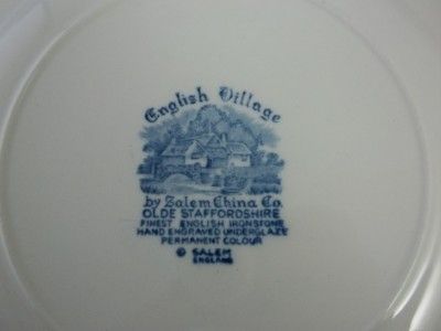 Salem China English Village Olde Staffordshire English Ironstone 