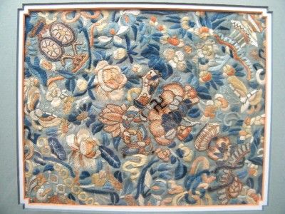 antique EMBROIDERY SILK chinese FORBIDDEN STITCHES  
