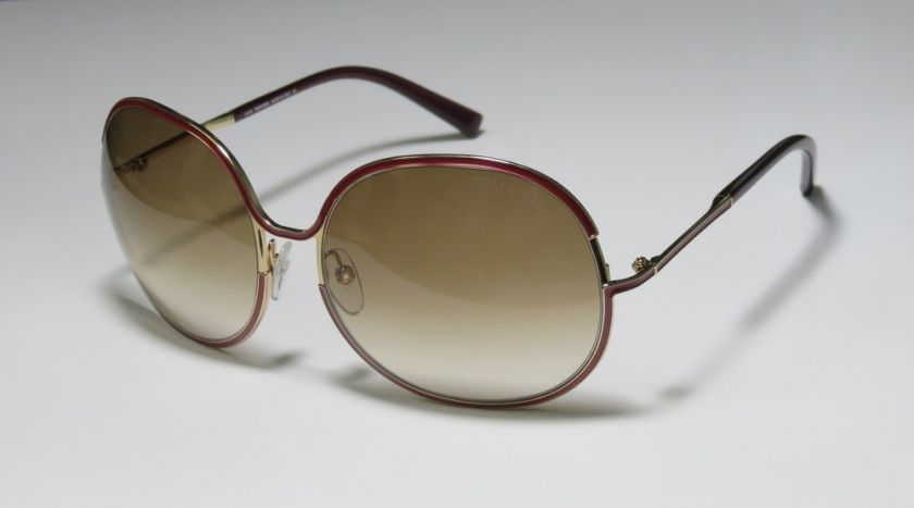 NEW TOM FORD TF118 ALEXANDRA STYLISH GOLD/BURGUNDY TEMPLES BROWN LENS 