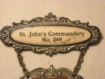   IS A VINTAGE M. C. LILLEY & CO ST. JOHNS COMMANDERY NO. 249 LODGE