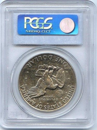 1972 Type 2 Eisenhower Dollar PCGS MS 63 Rare Variety  