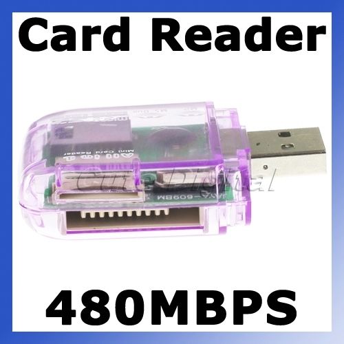 USB 2.0 Multi All in 1 Memory Card Reader SD/TF/MS/M2  