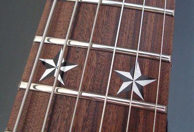 NAUTICAL 3D STAR Vinyl Guitar Decal Inlay Set  