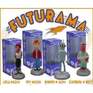   Piece Wacky Wobbler Bobble Head Set Bender Fry Zoidberg Leela  