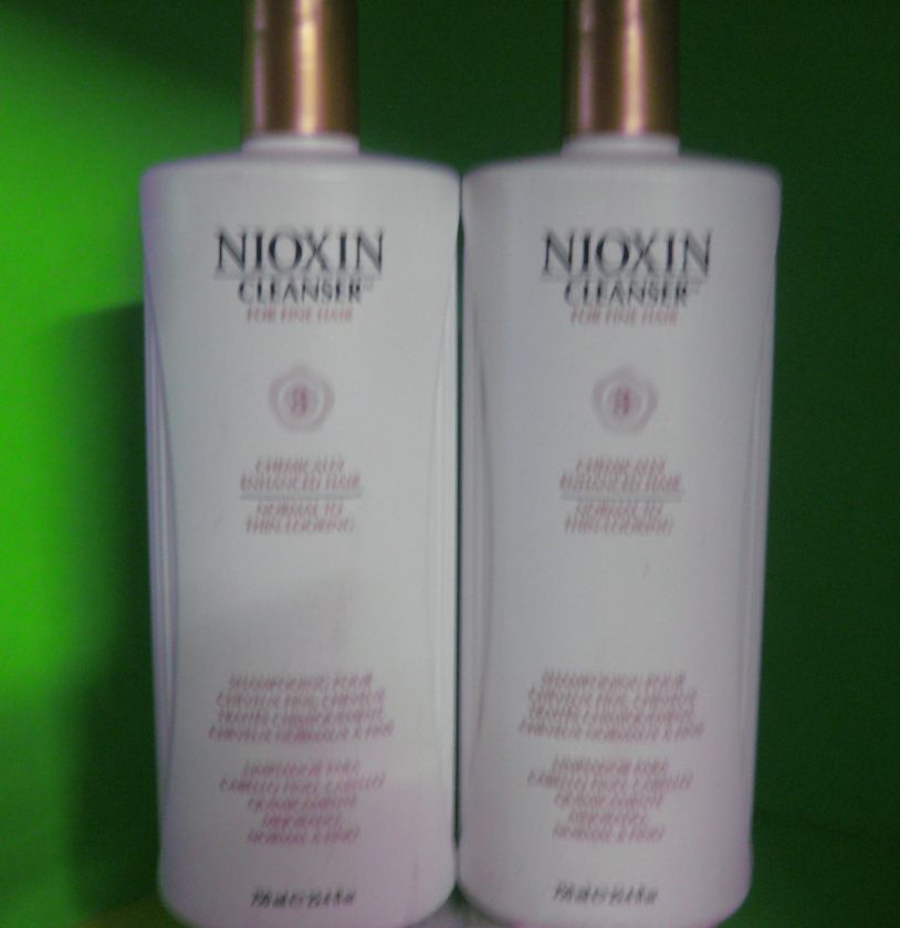 Nioxin System 3 CLEANSER 25 oz each ( Lot of 2 bottles )  