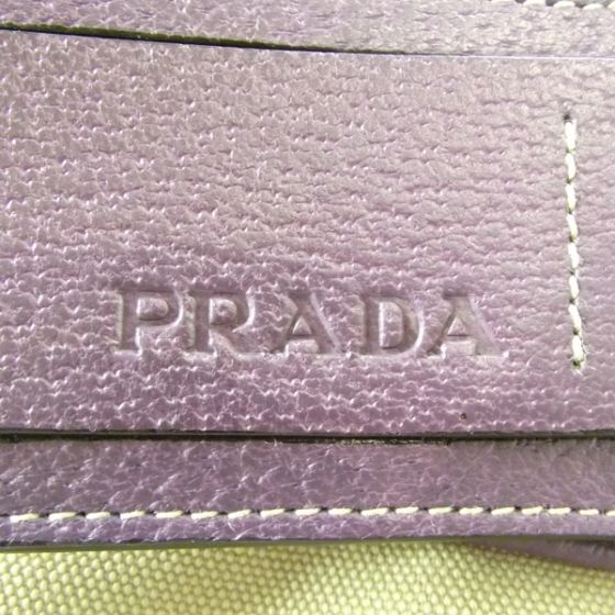 PRADA Canapa Cinghiale Logo Bowler Bag Purse Purple  