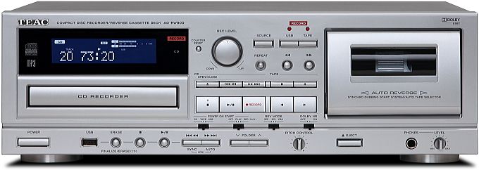 TEAC AD RW900 S CD Cassette recorder Audio Silver  