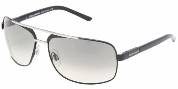 NEW DOLCE GABBANA 2049 047/32 D&G BLACK SILVER SUNGLASSES  