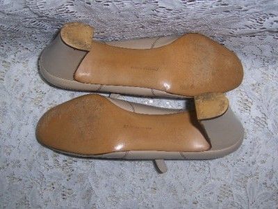 Womens Beige Leather SALVATORE FERRAGAMO Pumps Shoes Size 6.5  