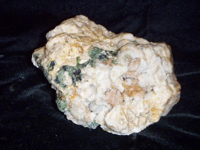 Green Tourmaline & Crystal Feldspar Specimen Massive 3 Lbs 5 oz  